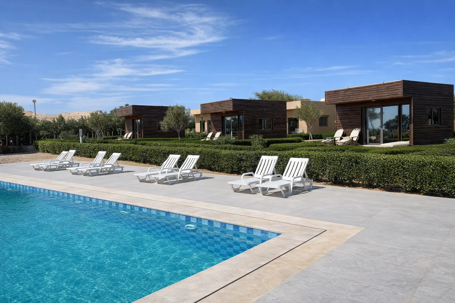 Piscine de l´hotel Dakhla Camp