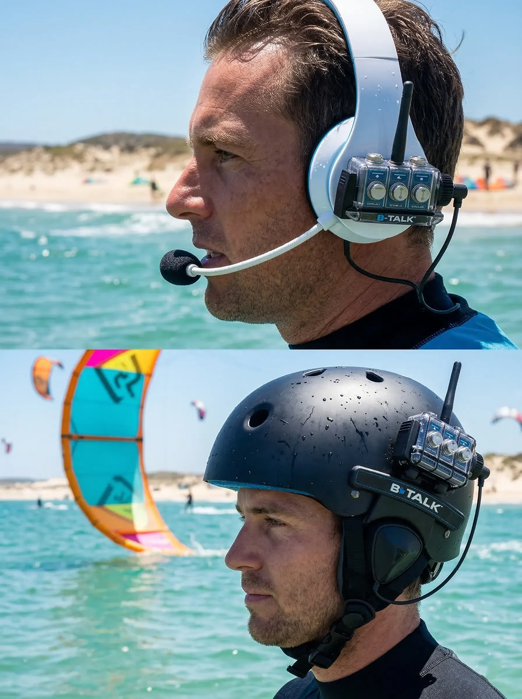 Casque Radio Kitesurf Coaching á Dakhla Camp